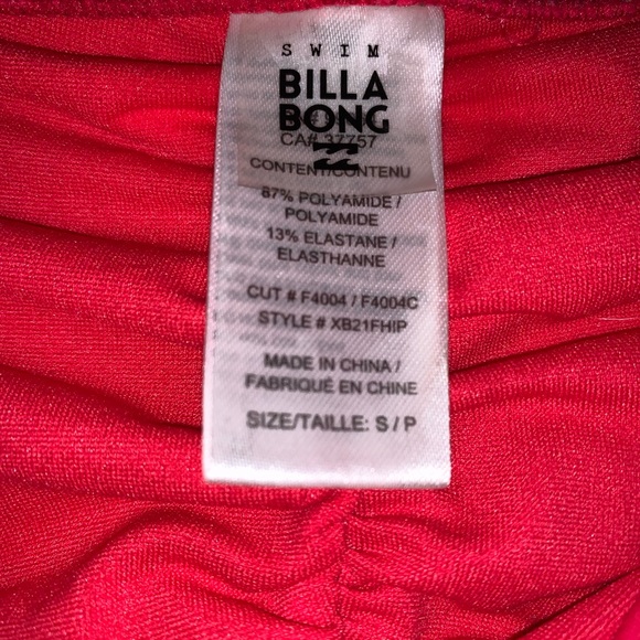 Billabong Red Cinched Bikini Set - Picture 9 of 9